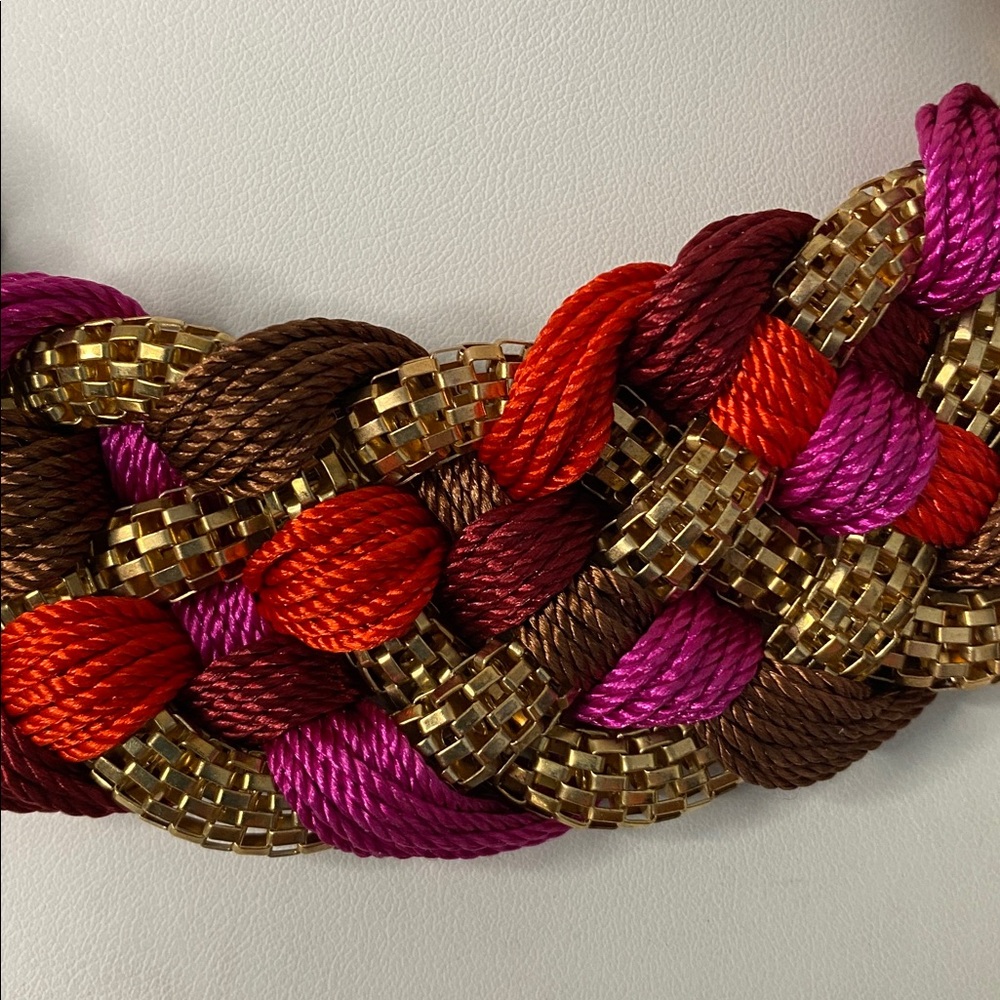 Braided bib Necklace - Picture 2 of 4